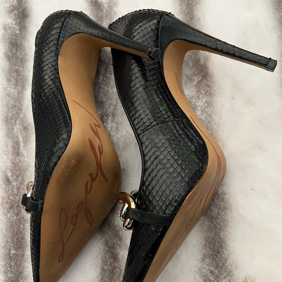 Karl Lagerfeld Paris - snakeskin print leather pumps - Picture 4 of 9